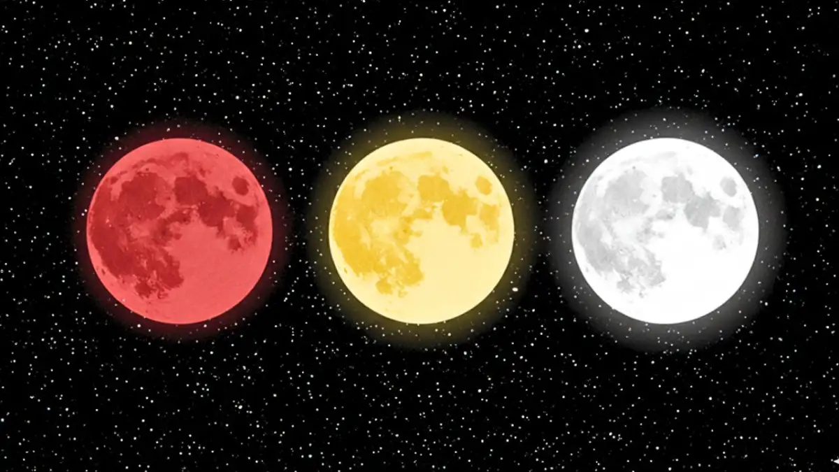 What Color Is the Moon? Why It Appears White, Yellow, or Red