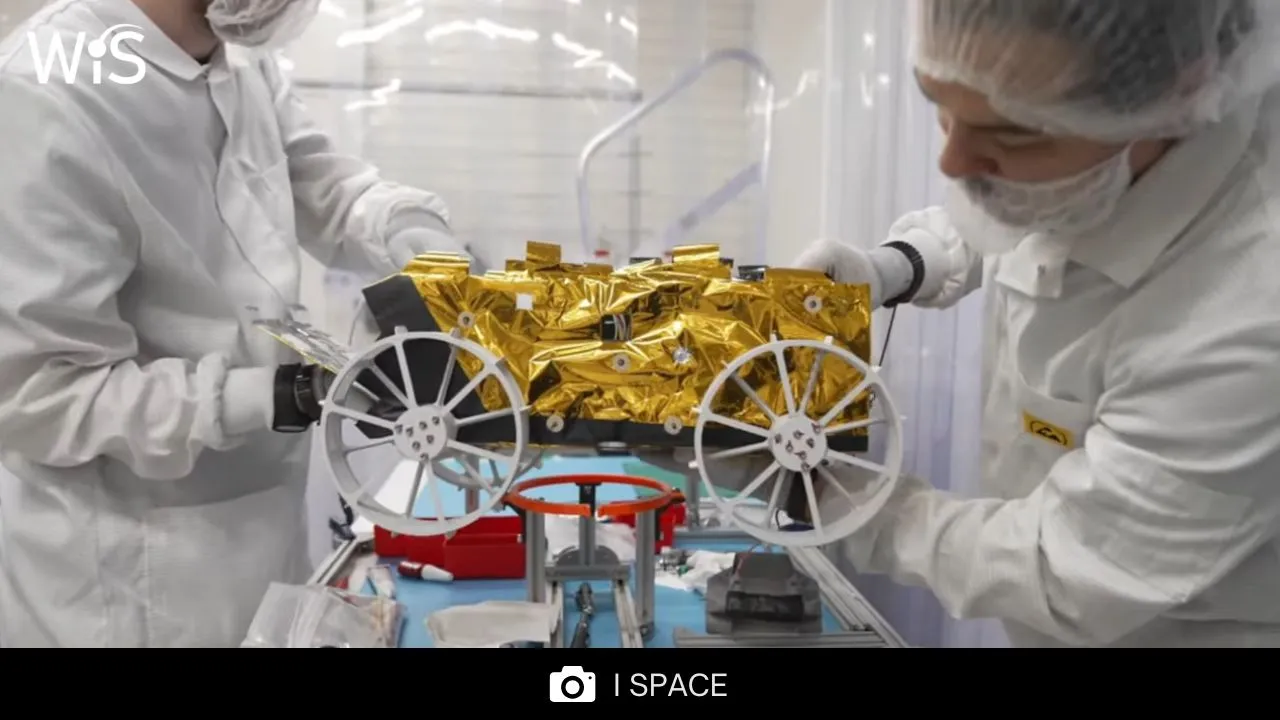 Engineers assembling the European Moon rover Tenacious