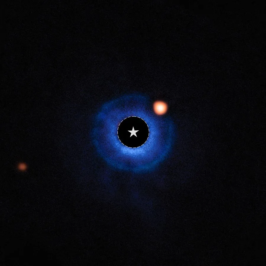 The first-ever image of an Exoplanet captured by JWST MIRI instrument