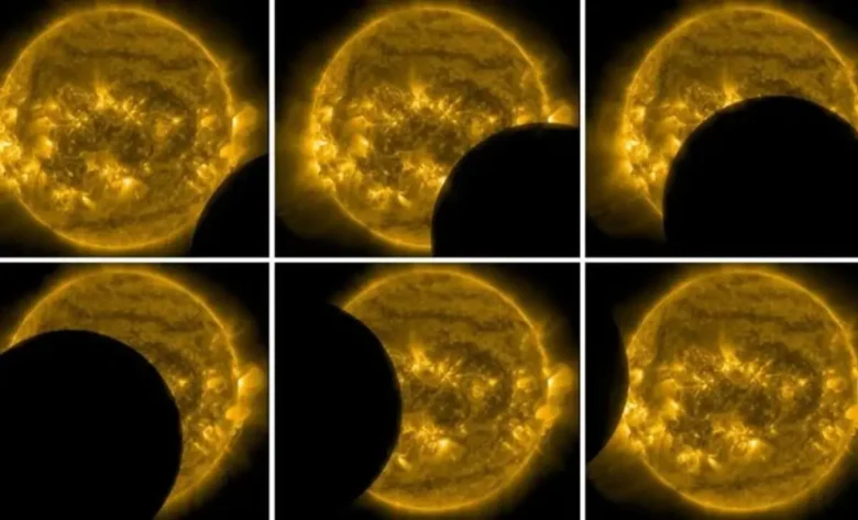 Solar Eclipse captured in space by NASA's SDO.