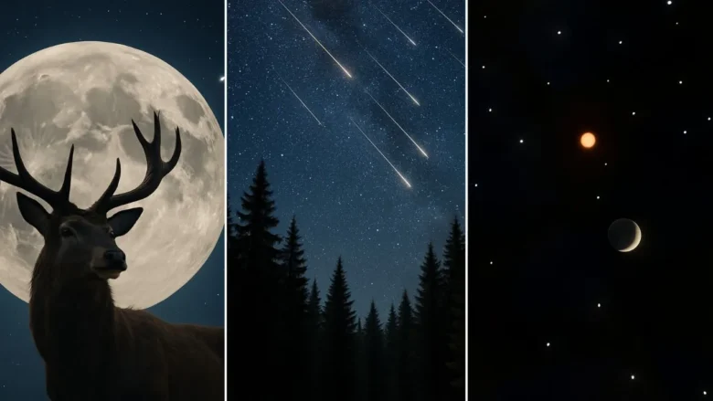 Illustration of astronomical events in July 2025.