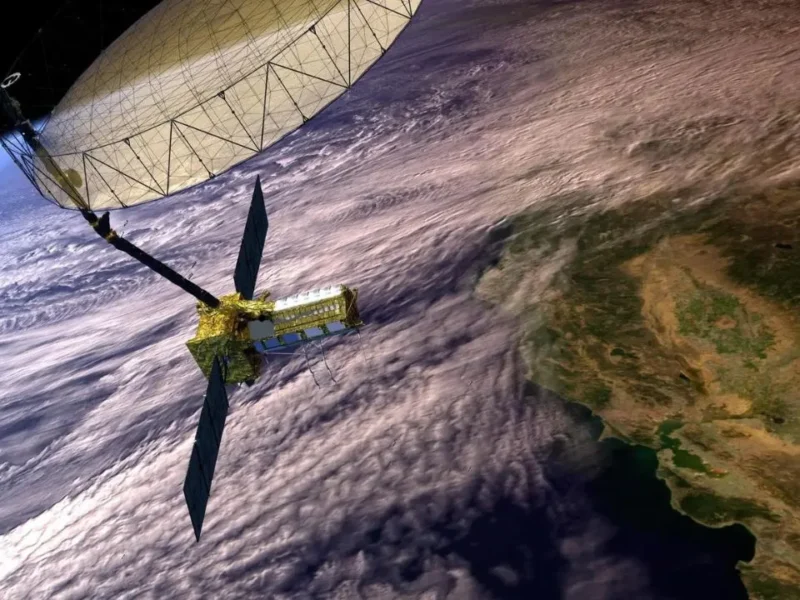 Conceptual image of the NISAR satellite.
