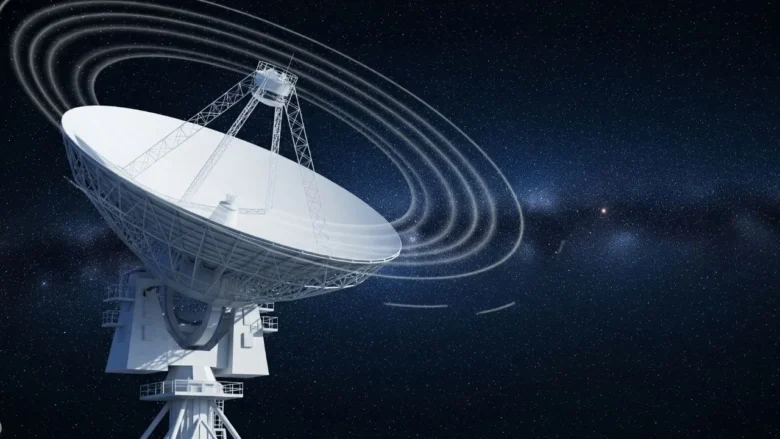 Illustration of a radio telescope.