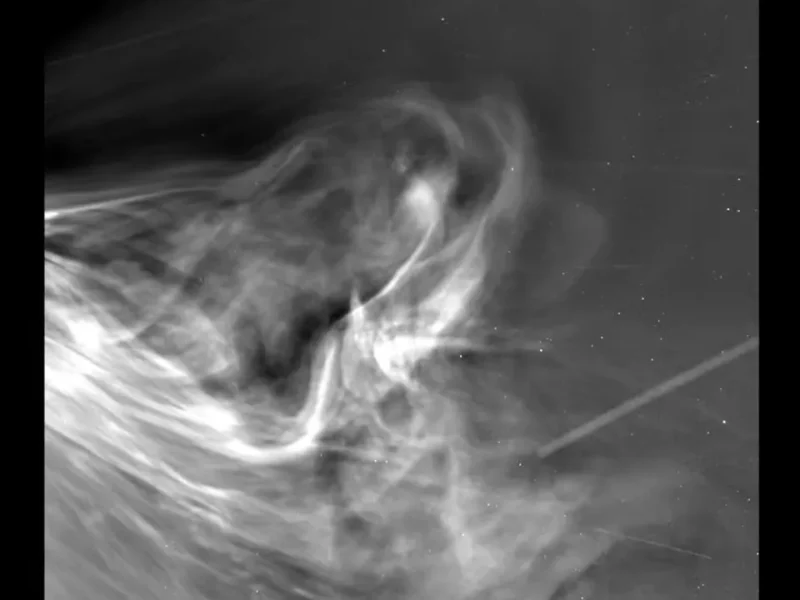 Solar Flare captured by NASA's Parker Solar Probe during its closest-ever approach to the Sun.