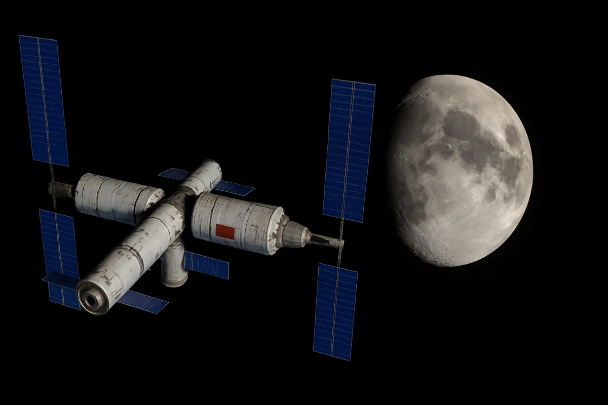 Artist's concept of the Tiangong space station.