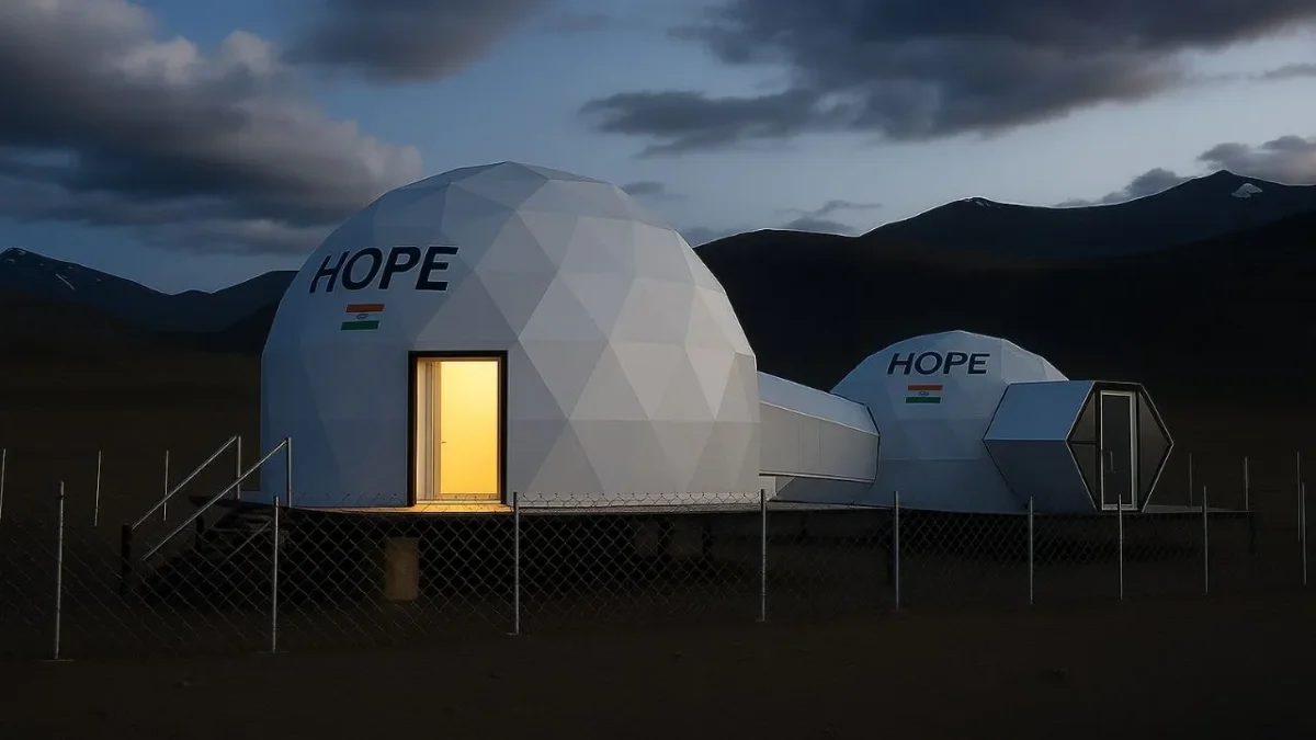 Conceptual image of ISRO's HOPE facility in Ladakh.