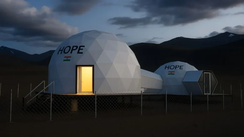 Conceptual image of ISRO's HOPE facility in Ladakh.