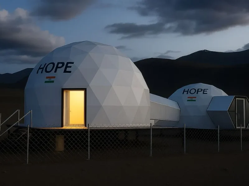 Conceptual image of ISRO's HOPE facility in Ladakh.