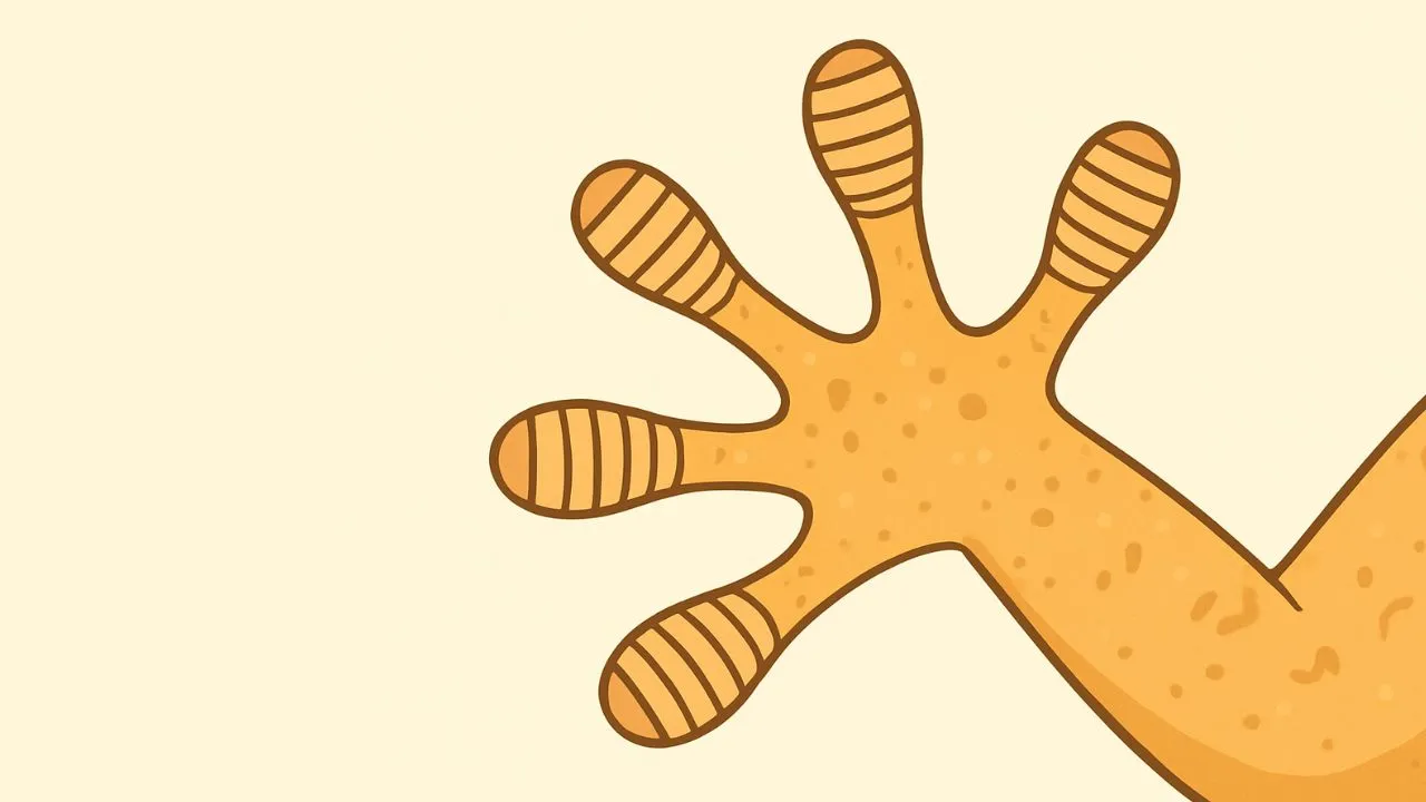 An illustration of the underside of a Gecko's feet.