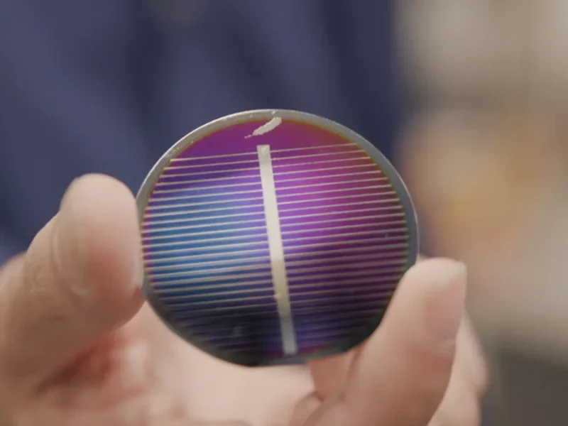 Solar cell prototype from lunar regolith simulants.