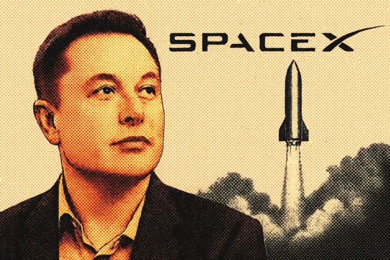 Elon Musk and SpaceX Pop Art.