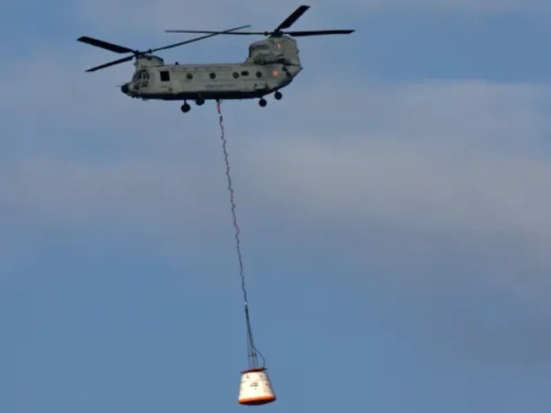ISRO Gaganyaan Module Parachute Test.