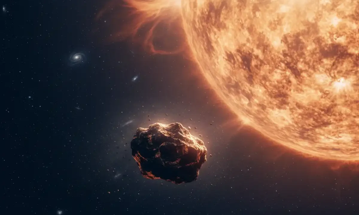 Artist's concept of asteroid 2025 SC79.