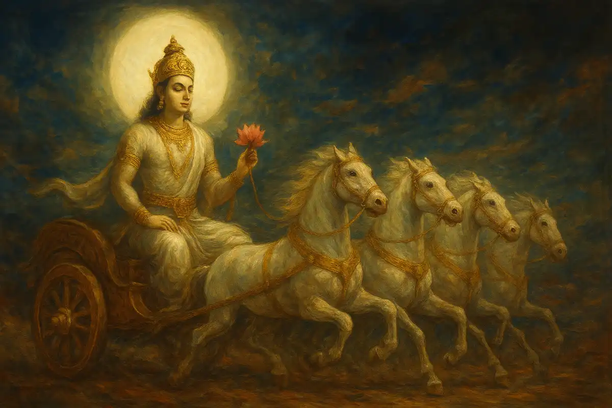 Hindu Moon God Chandra.