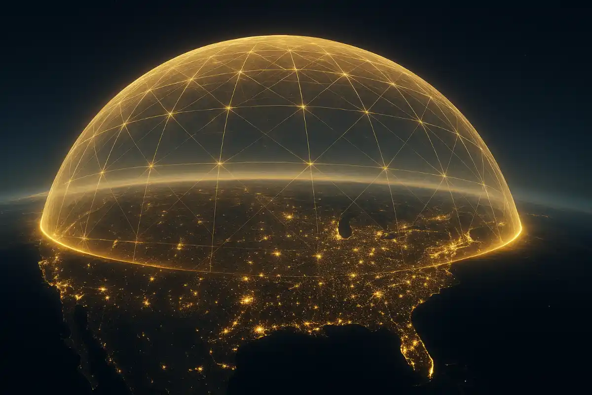 Artist's concept of the US Golden Dome.