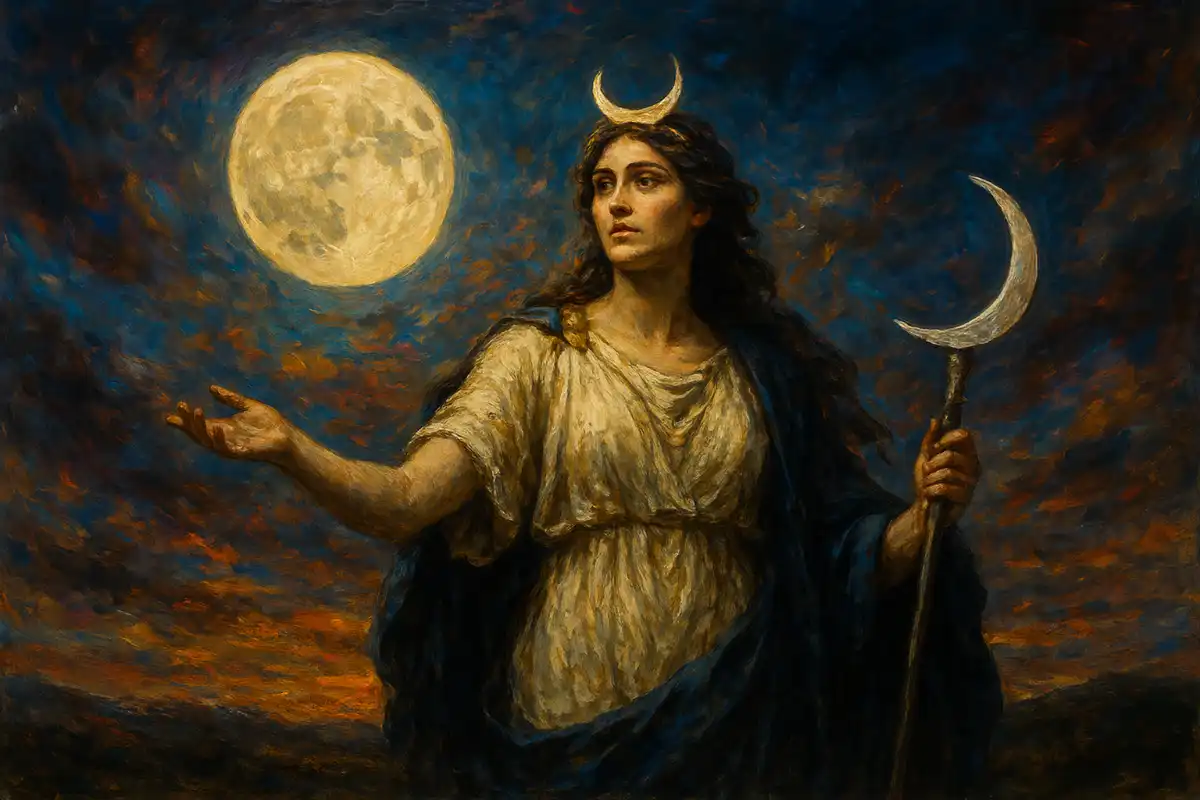 Egyptian Moon Goddess Selene, the Titaness.