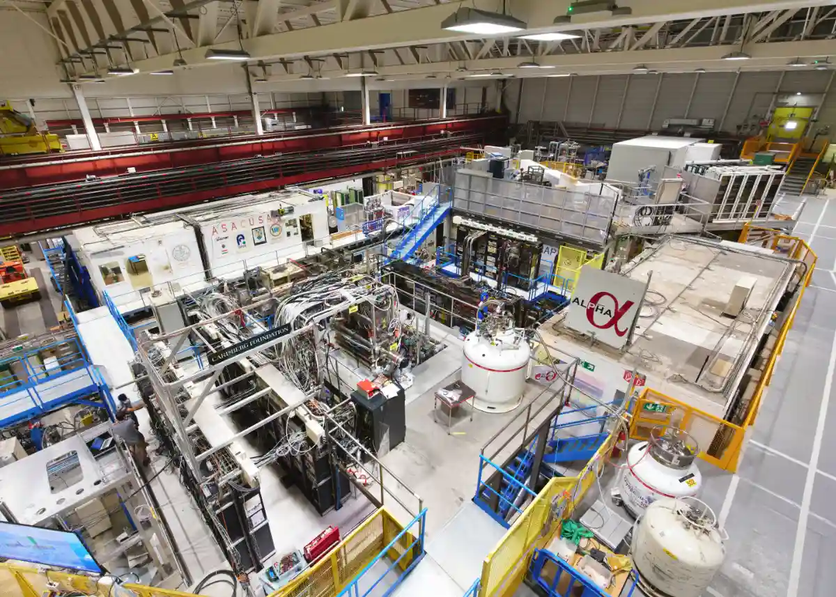 ALPHA experiment in the Antiproton Decelerator hall at CERN.