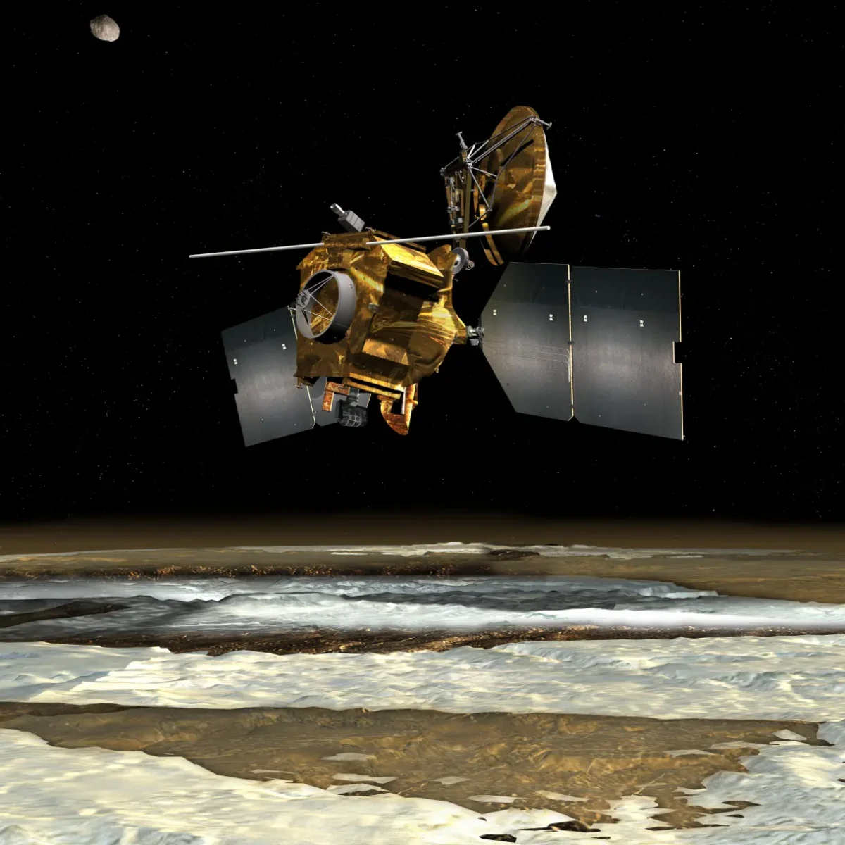 Mars “Lake” Near South Pole Likely Not Liquid Water After New Radar Check by NASA Orbiter