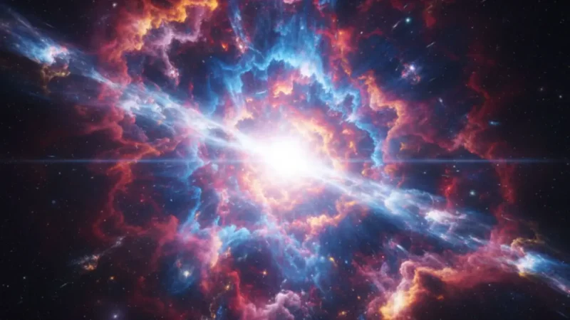 Illustration of a supernova explosion.