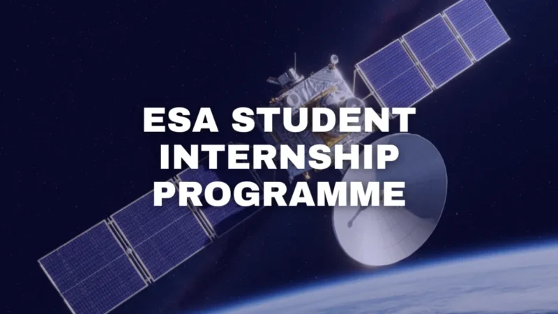 ESA Student Internship Programme banner.