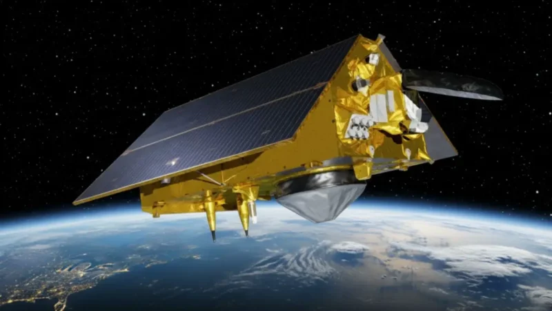 NASA's 6B Sentinel Satellite above Earth.