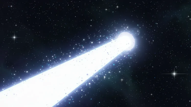 A Beam of Light in Space.