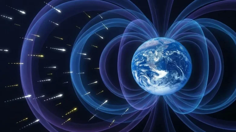 A CME and Earth's Magnetic Field.