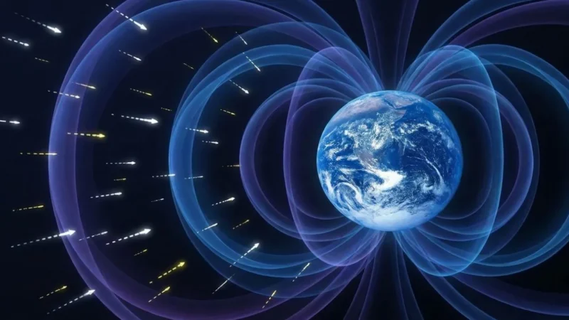 A CME and Earth's Magnetic Field.