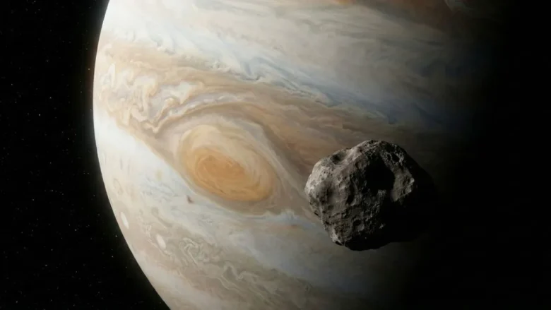 Jupiter and a meteor.