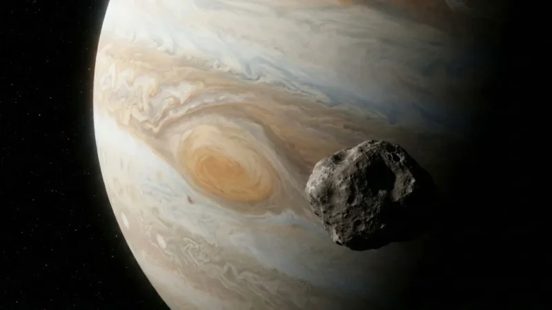 Jupiter and a meteor.