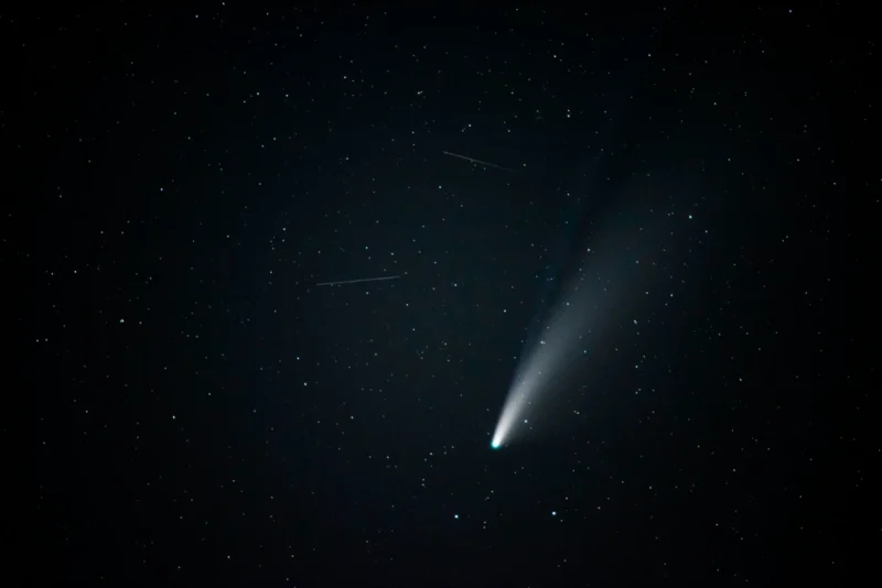 Comet in the Night Sky.