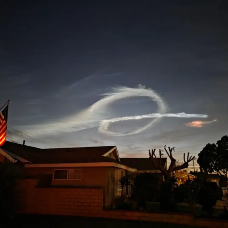 SpaceX Falcon 9 Launch Leaves Grok Logo Streaked Across the Sky
