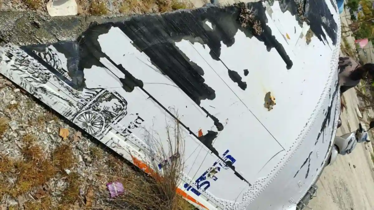 Rocket debris on a remote island.