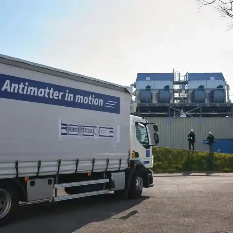 CERN moves antimatter on a truck for the first time, proving safe transport of antimatter is possible!