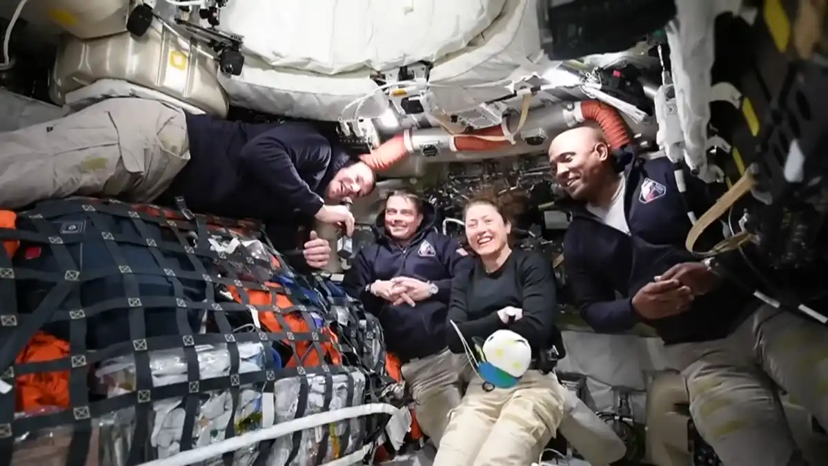 Artemis II crew live interview.