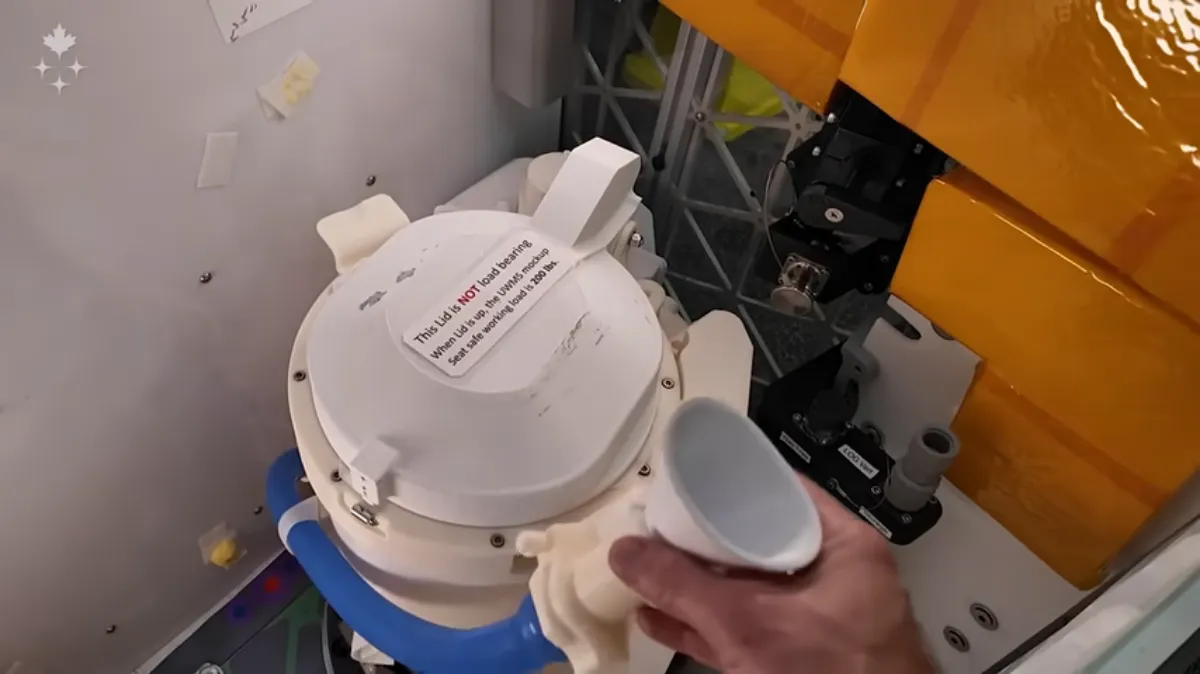 Toilet aboard nasa's-orion spacecraft.