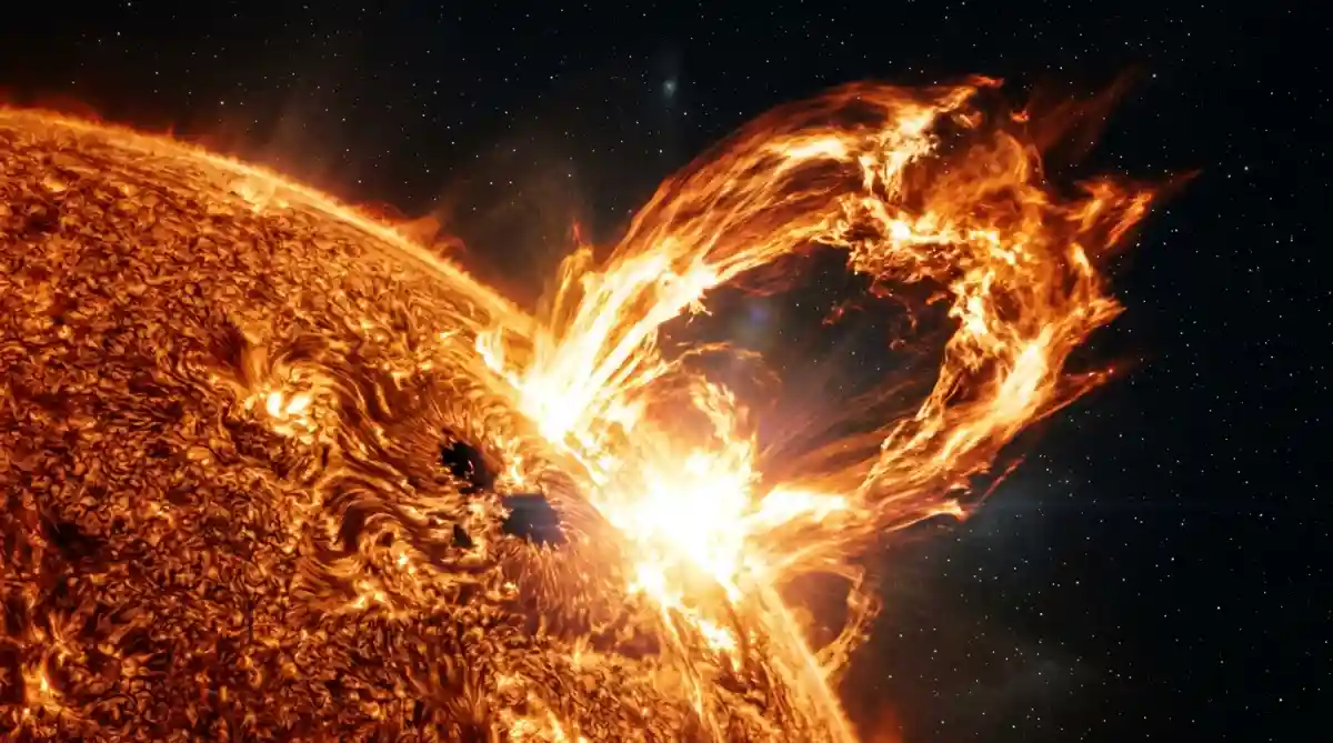 Artist's concept of a solar flare.